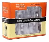 Plastic Silverware Heavyweight Clear Combo, Disposable Flatware Crystal Clear Cutlery - 240-Piece Set.
