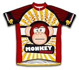 Crazy Banana Monkey Short Sleeve Cycling Jersey for Men