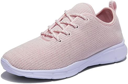 Gysan Lightweight Athletic Women's Glitter Fashion Sneakers Casual Mesh Sport Running Shoes For Women, Pink, 8.5 B(M) US