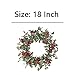 18 Inch Christmas Wreath Christmas Decorations with Berries Winter Wreath