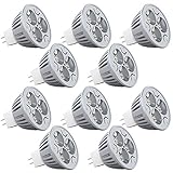 10-Pack MR16 4W LED Bulb JACKYLED Warm White 3000K 4W = 40W Equivalent Ultra Bright 60 Degree Beam Angle Recessed Track Light 360 Lumens Standard MR16 Spot Lights & Lamp