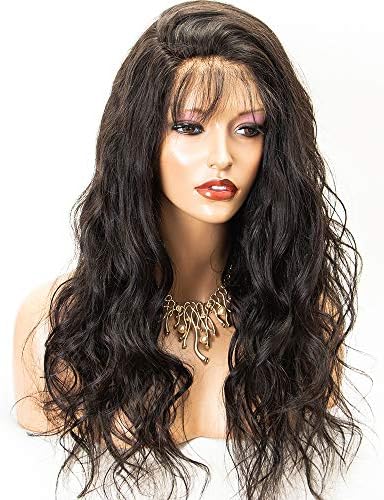 Chantiche Body Wave Human Hair Lace Front Wigs with Baby Hair Preplucked Human Hair Wigs Brazilian Remy Lace Wig for Black Women Natural Color 130 Density 10inches