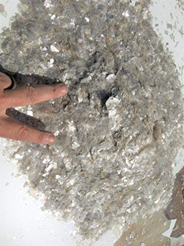 Mica Flakes - White Green Jewelry Stone, 1/4" up to 5/8" Flakes (2LB. Bag for ONLY $17.00 + Free Training Videos.) - Looks Like Real Stone Because It is Real Stone