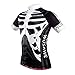 WOSAWE Mens Breathable Cycling Jersey Short Sleeves (Skeleton, L)