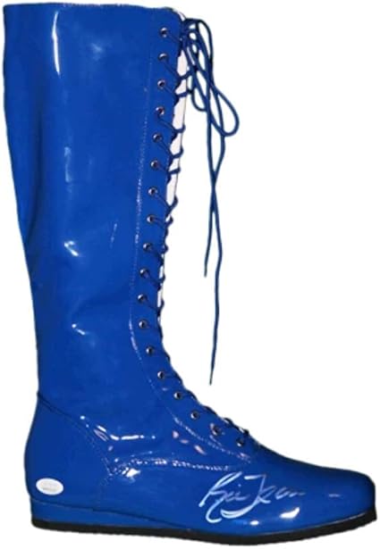 blue wrestling boots