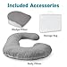 Full Body Jersey Maternity Pillow Baby Nursing Cushion and Maternity Pillow for Pregnant Women Belly and Back Support Cushion Made of Jersey Pillow Cover Wedge Pillow Included