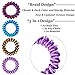 LucyGod 10PCS New Design Spiral Coil Elastic Hair Ties No Crease No Damage Ponytail Holders Rubber Bands, Random Color Delivery