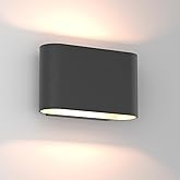 Aipsun Black LED Wall Sconces 1 Pack Indoor Modern Wall Lights Hardwired Up and Down Interior Wall Mount Light for Living Roo