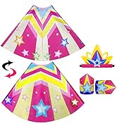 Star Boys-Girls-Superhero-Cape-Costume for Kids Dress-Up and with Bracelets Headband - Super Hero...
