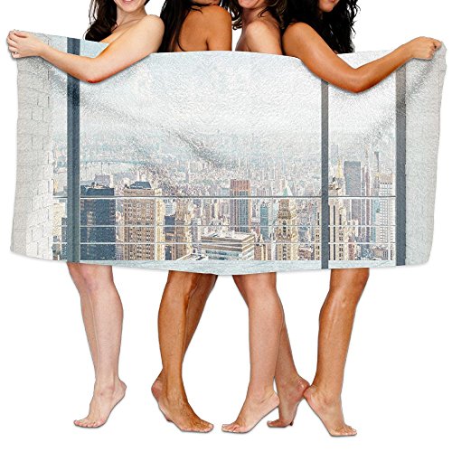 TRUSTINEEg Empty Loft Cityscape Apartment Buildings Industrial Landscape Image Womans Spa Shower Bath Towels Traveling Quick-drying Sports Swimming Beach Towel