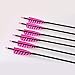 Huntingdoor 32-inch Carbon Arrows with 4-inch Feather Fletching Replaceable Points Hunting Arrows Targeting Arrows Spine 400 for Recurve Bow Longbow Hunting Bow(Pack of 6) (Pink)