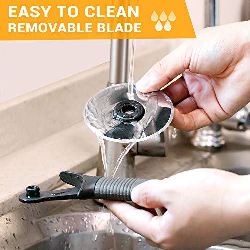 Pizza Cutter Wheel LUXEAR Stainless Steel Pizza Wheel Dishwasher Safe Super Sharp Pizza Slicer with Non Slip Handle and Protective Cover, Ideal For Pizza Pies Waffles and Dough Cookies, Easy to Clean. - Thumbnail 3