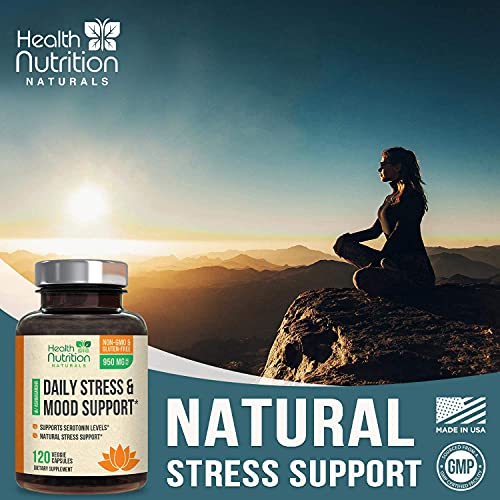 Stress Support Supplement 1000mg, Natural Herbal Formula for Calm