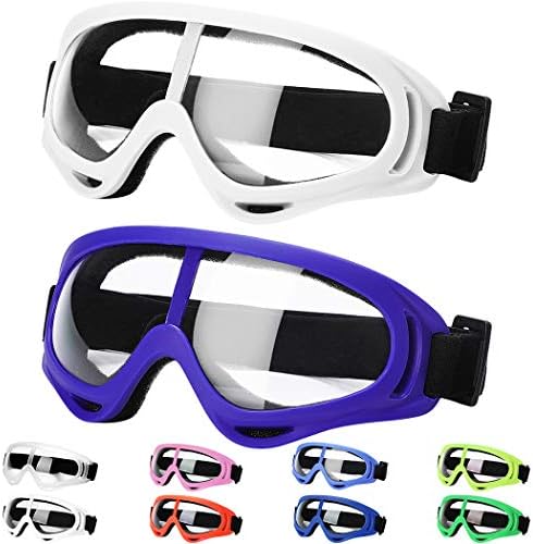 Outgeek 2 Pair Cycling Goggles Biking Sunglasses Anti-Fog Protective Safety Goggles Motorcycle Goggles for Outdoor Riding
