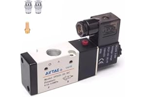 AIRTACDINGJU Solenoid Valve 3/2 way 3/8"PT Normally Closed Pneumatic AirTAC 3V310-10 DC24V Air Single Coil Pilot-Operated Electric 2 Position 3 Way Connection Type