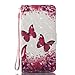 Galaxy J7 V Case/Galaxy J7 Perx Case/Galaxy J7 Sky Pro / J7 Prime/Galaxy Halo / J7 2017 Case,[Shock Absorbent] PU Leather Kickstand Wallet Cover Durable Flip Case -Butterfly