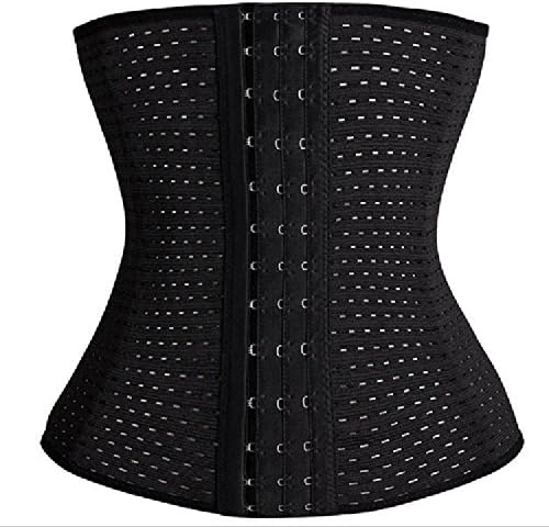 Fashionmy Women's Waist Trainer Silm Corset Girdle Hollow Postpartum Belly Abdomen Belt Black XL