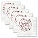 Canopy Street Most Wonderful Time of The Year Beverage Napkins / 25 White 3 Ply Paper Holiday Napkins With Red Foil / 4 3/4