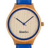 WOODIES Blue Bamboo Wood Watch