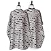 Hair Salon Cape for Stylists and Barbers, Retro Mustache Black and Tan (2-pack)