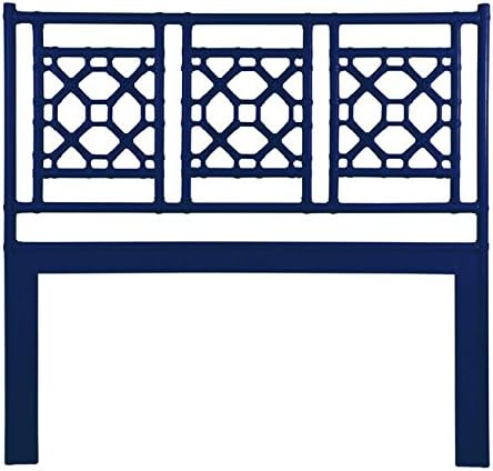 David Francis Furniture Lattice Back Headboard, Twin, Indigo