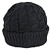 Newsboy Cable Knitted Hat with Visor Bill Winter Warm Hat for Women in Black, Charcoal, Dark Brown, Hot Pink, Red, White