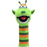 The Puppet Company - ECO Knitted Narg Hand Puppet - Three-Eyed Green Alien