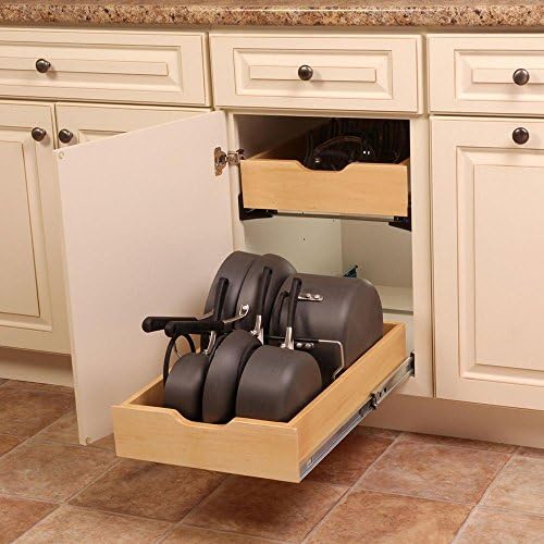 Real Solutions for Real Life 7.5 in. x 15.3 in. x 12 in. Pot and Pan Cabinet Organizer