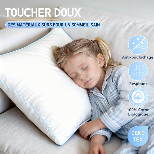 CloudÉtoile Luxury Feather Pillow 50 x 70 cm – 50 x 70 cm Hotel Quality Down and Feather Pillow – Comfort Feather Sleep Pillows 3 Chambers Oeko-Tex Certified – Sleep Like on the Clouds