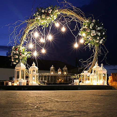 Baxstel Solar Lights Outdoor String Lights 50FT Vintage Edison 2W Shatterproof Bulbs Commercial