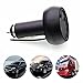 Car USB Charger 2.1A,Thermometer,Battery Monitor Voltmeter,Calendar Datetime Clock Display (12V Use,Fahrenheit Display)