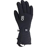 Outdoor Research Men's Sureshot Heated Softshell Gloves, Solid Black, L