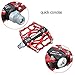 Pair Bicycle Pedal,GEEDIAR Aluminum Alloy Mountain Bike Pedal Super Light Stable Plate (Red) with Free Bike Underwear