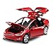 Diecast Model Cars Toy Cars Alloy Pull Back Toy Car with Sound and Light Toy Kids Toys 1/32 Scale (Red)