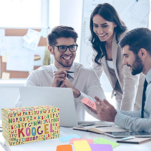 Koogel 1080 Pcs Colored Index Cards, 6 Kinds Colored Notecards Index Cards Flash Cards Blank for School Learning Memory Recipe Cards Children\'s Game