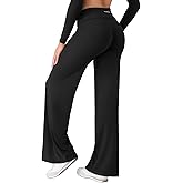 YEOREO VitaWeave Straight Leg Leggings Women Fold Over Wide Leg Pants 31.5" Eddiy Casual Gym Workout Sweatpants