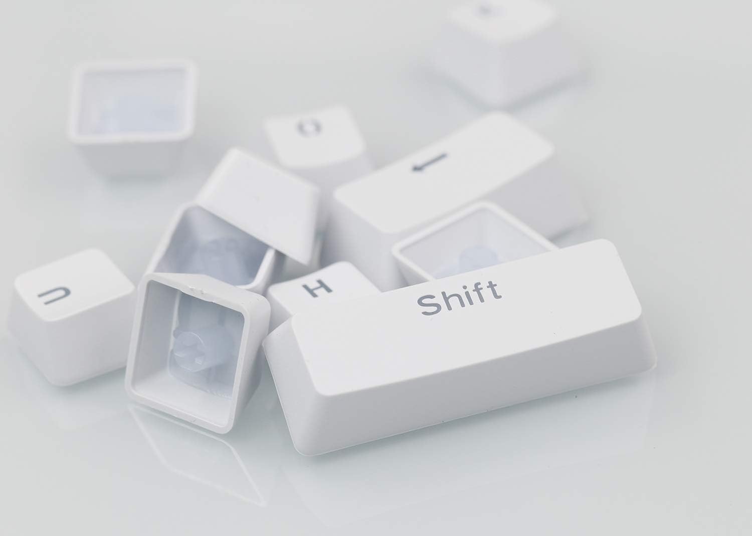 Feicuan Universal 104 Keyset Keycap ABS Colorful Backlit Replacement Key Cap Cover for Mechanical Keyboard -White - Image 5