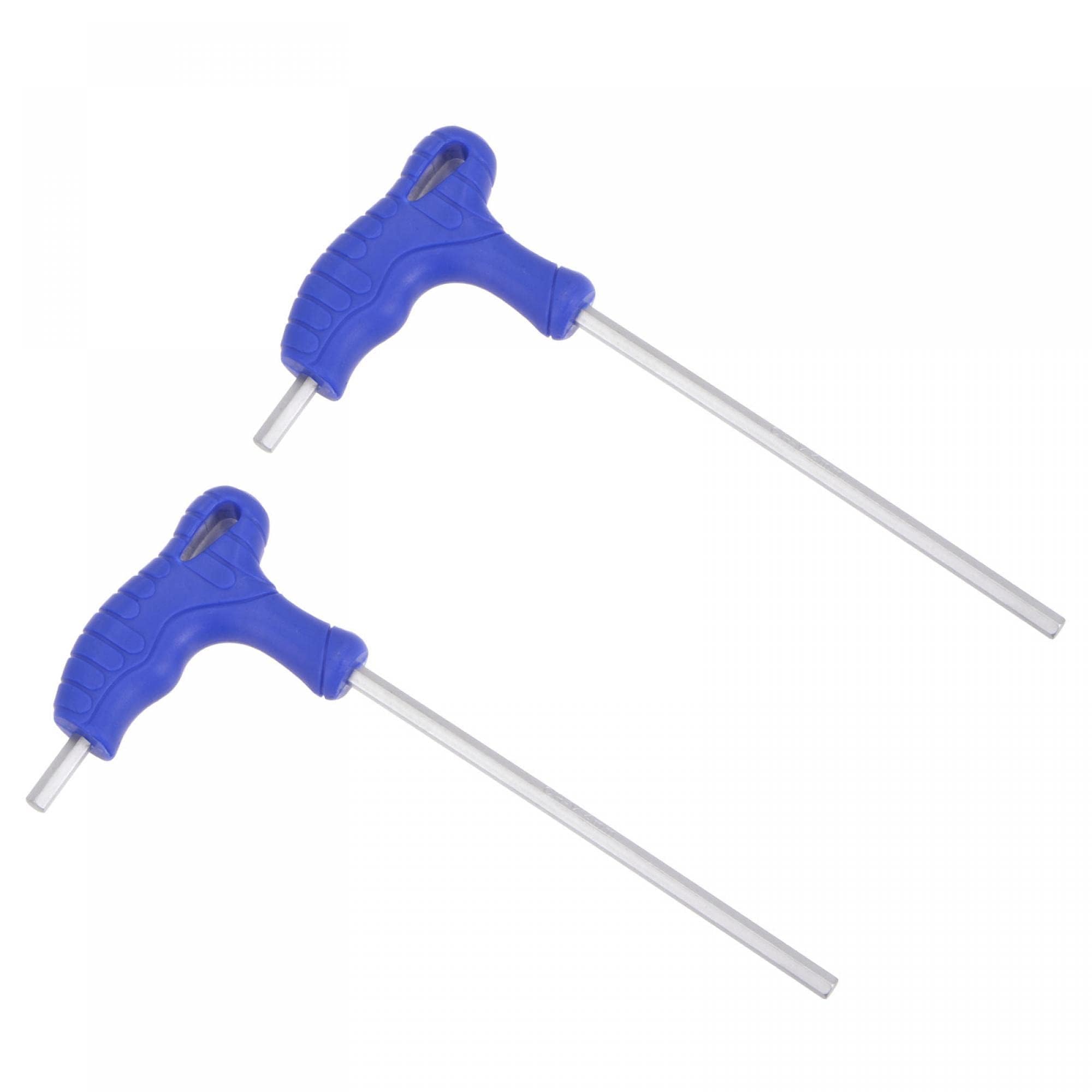TOP-VIGOR 2Pcs 4mm Hex Key T-Handle, T Bar Dual End Wrench Spanner Allen Key for Home Repair and Mechanical Maintenance, Metric CR-V Steel