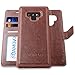 AMOVO Case for Galaxy Note 9 [2 in 1] Samsung Galaxy Note 9 Wallet Case [Detachable Folio] [Vegan Leather] [Wrist Strap] [Card Slot] [Kickstand] Note 9 Flip Case with Gift Box Package (Note 9, Brown)
