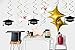 CocoHut Graduation Party Supplies Grad Hanging Decorations - Star/Mortarboards/Diplomas Ceiling Foil Swirls?30 PCS?