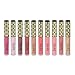 Nicole Miller 10 Pc Lip Gloss Collection, Shimmery Lip Glosses for Women and Girls, Long Lasting Color Lip Gloss Set with Rich Varied Colors (Blue)