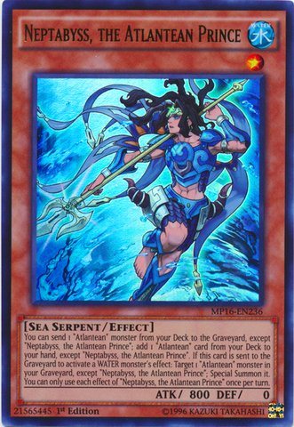 Yu-Gi-Oh! - Neptabyss, the Atlantean Prince (MP16-EN236) - Mega Pack 2016 - 1st Edition - Ultra Rare