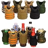 DSMY Bottle Vest Tactical Beverage Cooler Military Beer Mini Molle Vest Hunting Bottle Drink Adjustable Shoulder Straps