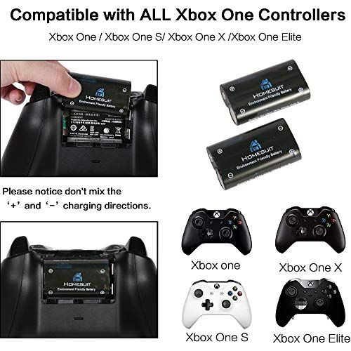 Homesuit Rechargeable Battery Pack,2x2550mAh Controller Battery Pack