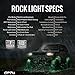 OPT7 Aura 4pc RGB LED Rock Lights w/soundsync Bluetooth App Control - Dimmer Strobe Fade IP67 Waterproof pods for Offroad, Crawling, Climbing