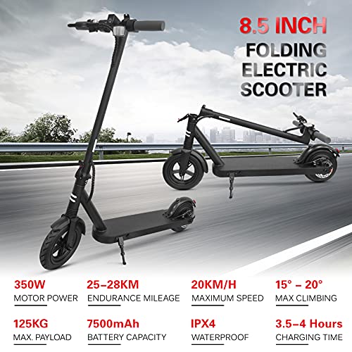 Festnight-350W-85-Zoll-Klapp-Elektroroller-mit-75-Ah-Batterie-25-bis-28-km-Reichweite-fuer-den-Pendelwochenende-in-der-Stadt