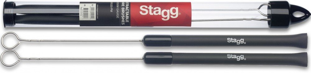 Stagg SBRU20-RM Telescopic Wire Brush with Rubber Handle