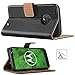 HOOMIL Case Compatible with Moto G6 Plus, Premium Leather Flip Wallet Phone Case for Motorola Moto G6 Plus Cover (Black)