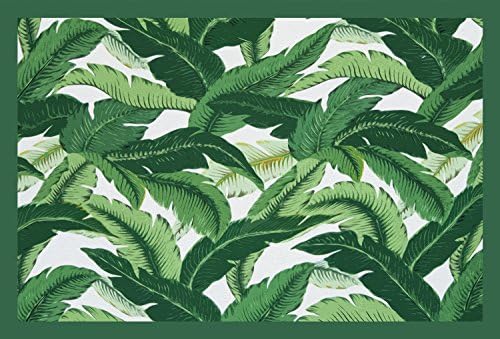 Kitchen Mats Kitchen Rugs Floor Mats Rubber Mat Machine Washable 18" x 27" Tropical Palm