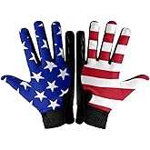 SLEEFS Adult Football Gloves for Men & Women - Wide Receiver Football Gloves with Sticky Grip for Catch Control - Lightweight, Breathable Fit - Durable Glove, Small or Medium